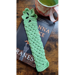 clover bound crocheted book mark