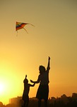 kite, play, family, happy, childhood, kid, sky, flying, playful, together, nature, summer, child, parent, woman, mother, happiness, activity, game, fun, happy mothers day, outdoors, sunset, silhouette, mom, mum